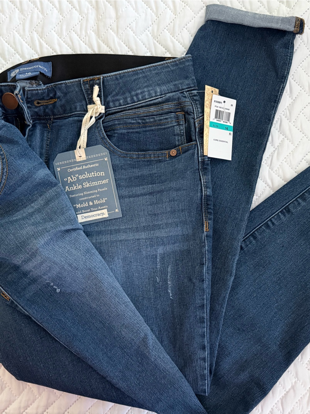 Democracy Dark Blue Ab'solution Ankle Skimmer Jeans